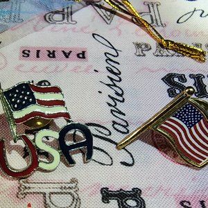 American Pride Pins 1 USA & the Flag 1 Just the Flag